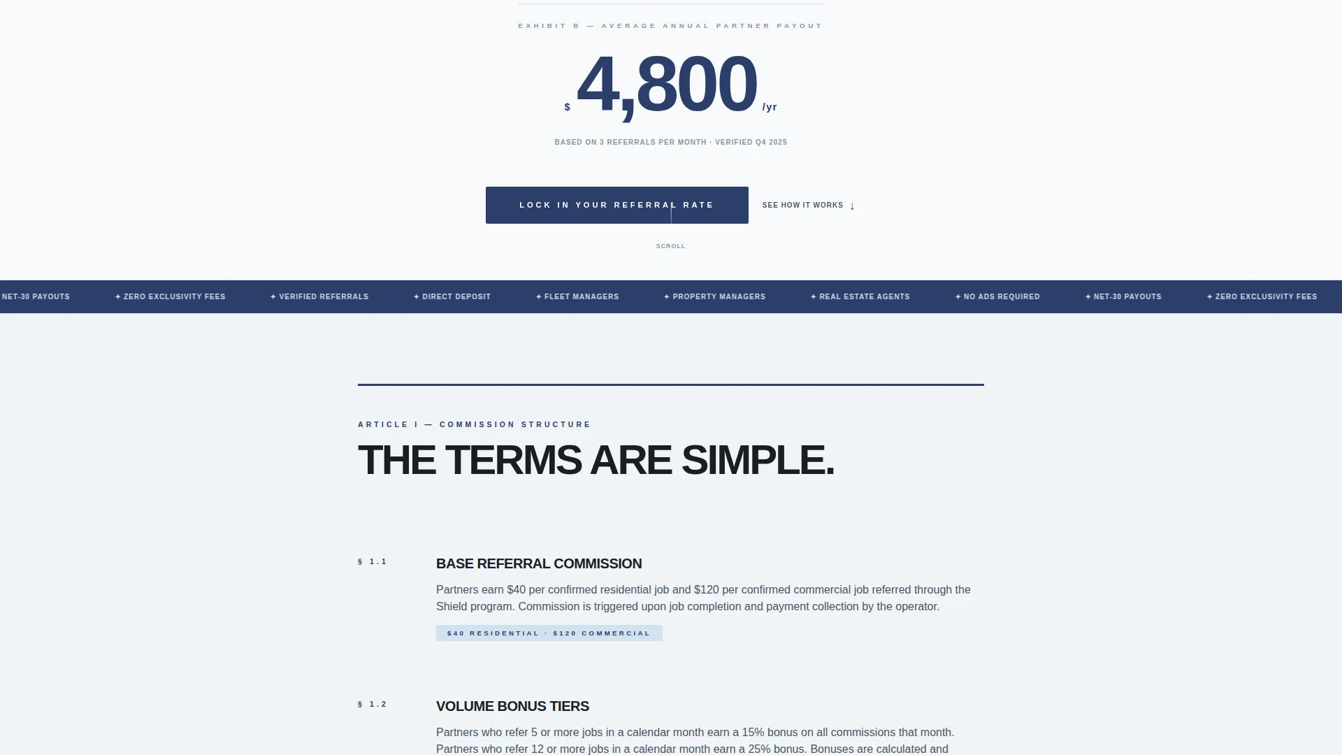 Pressure Washing Referral Partner Landing Page