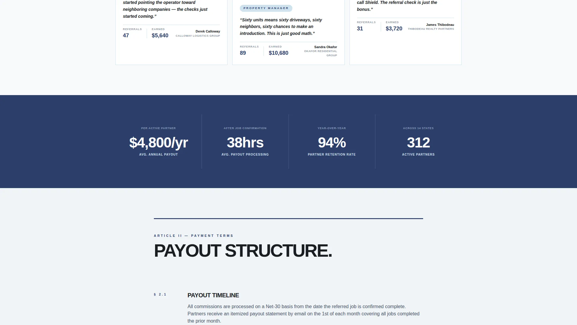 Pressure Washing Referral Partner Landing Page