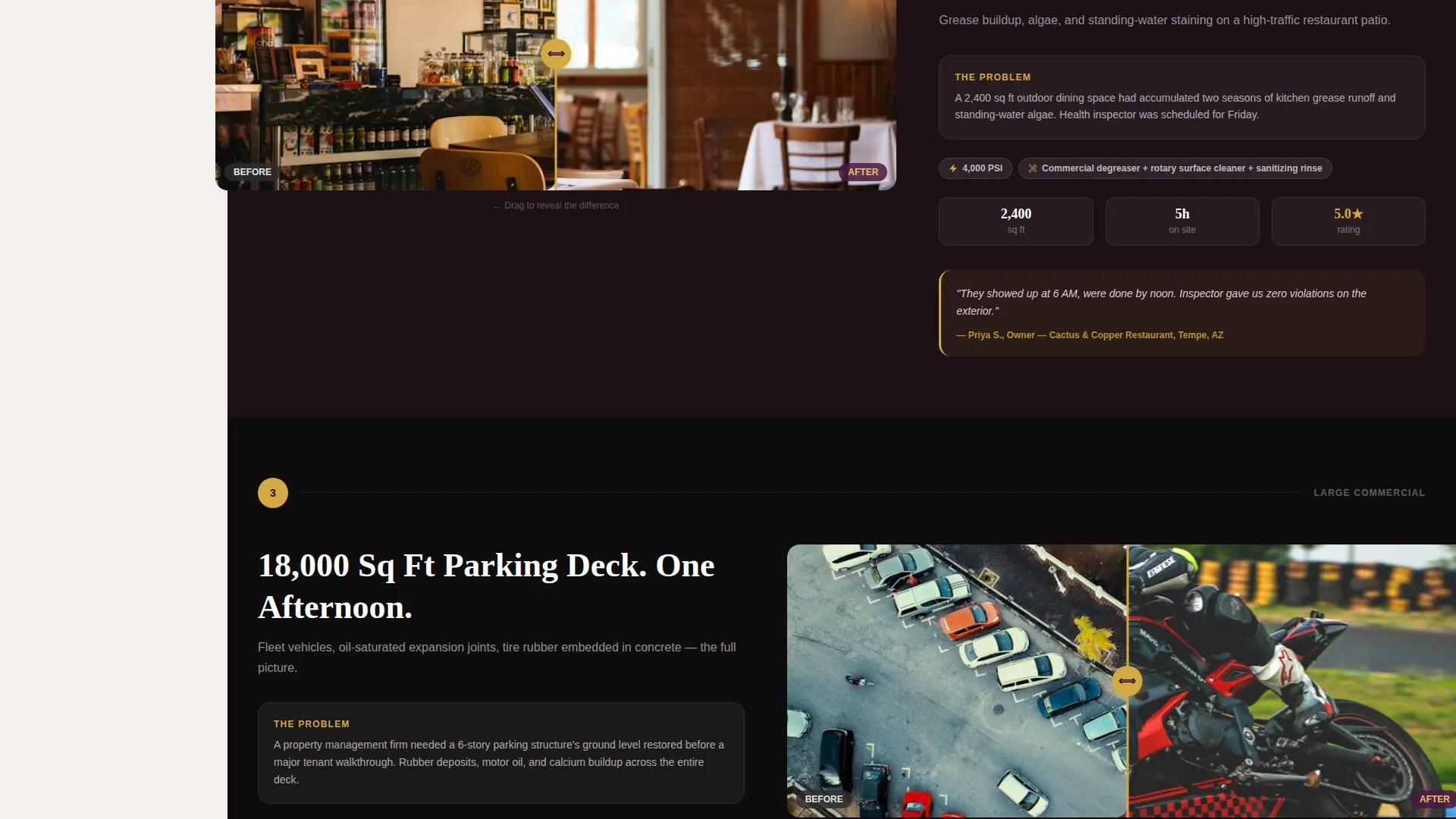 Pressure Washer Marketing Specialist Booking Website Template