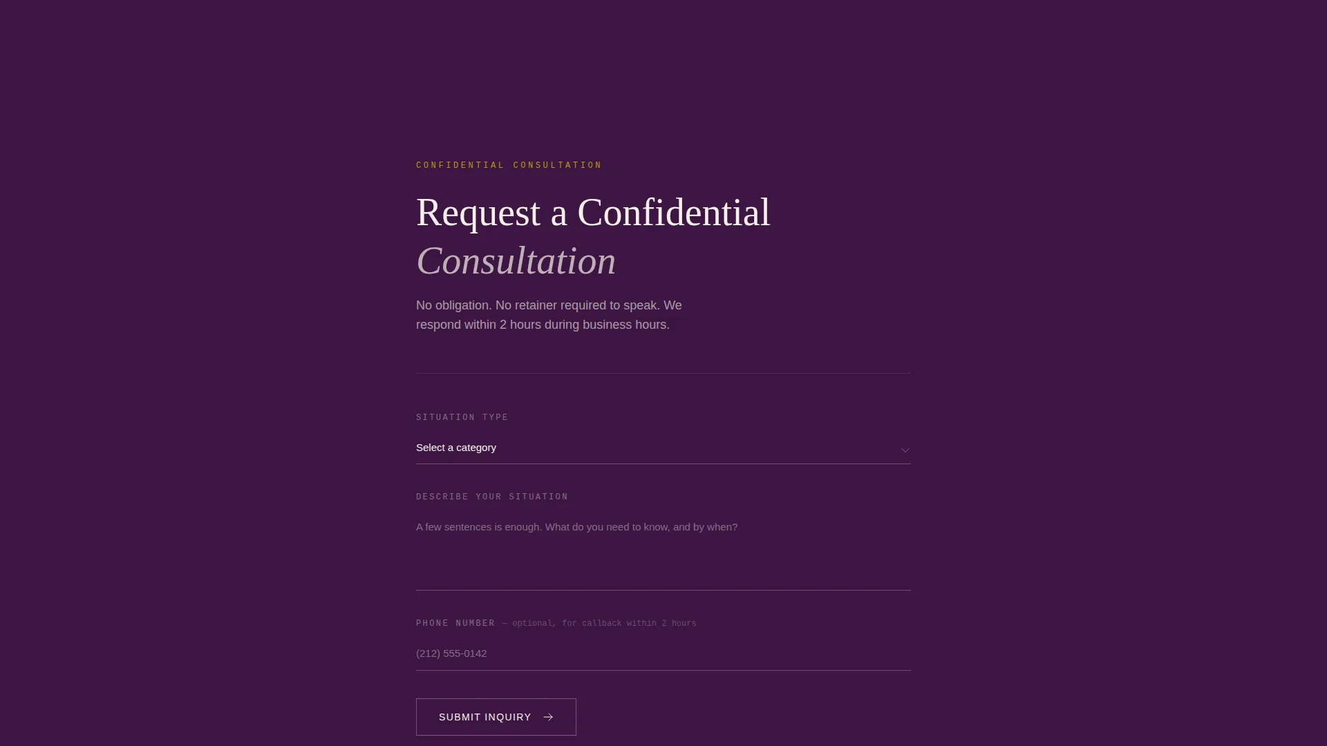 Private Investigator FAQ Landing Page Template