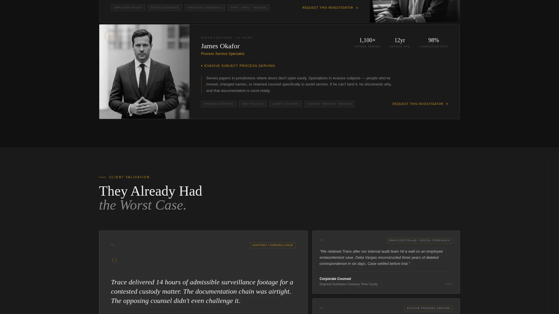Certified Background Check Landing Page Template