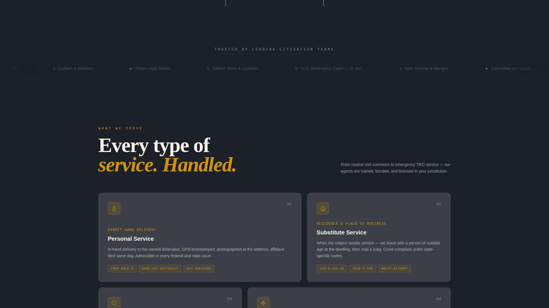 Licensed Legal Service Landing Page Template