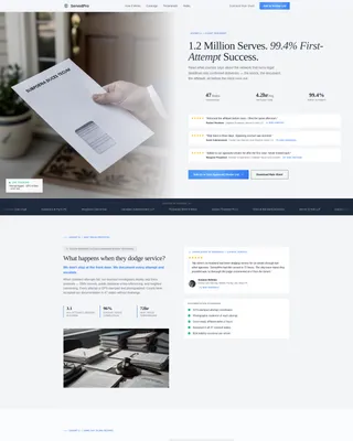 Process Server Landing Page Template for Law Firms