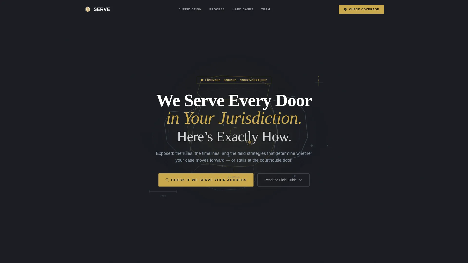 Process Server Landing Page Template