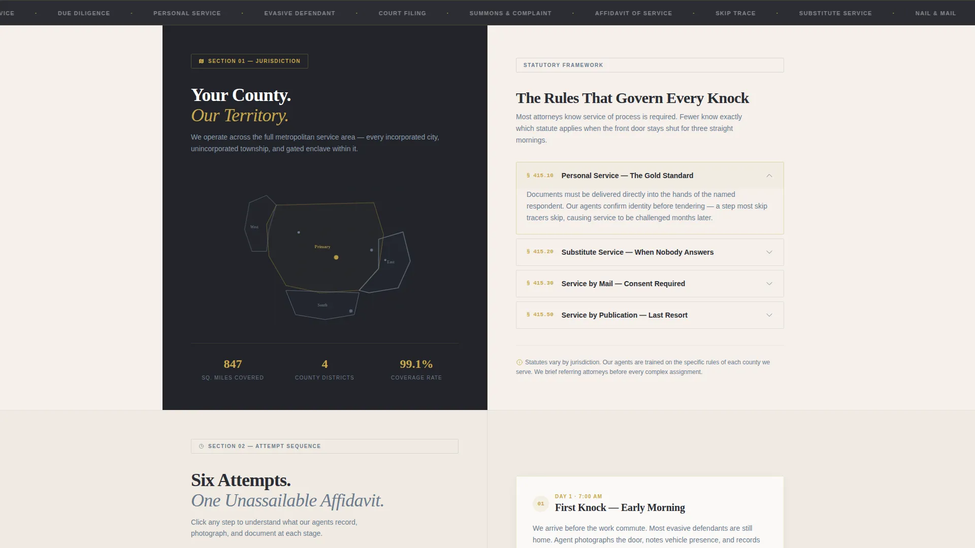 Process Server Landing Page Template