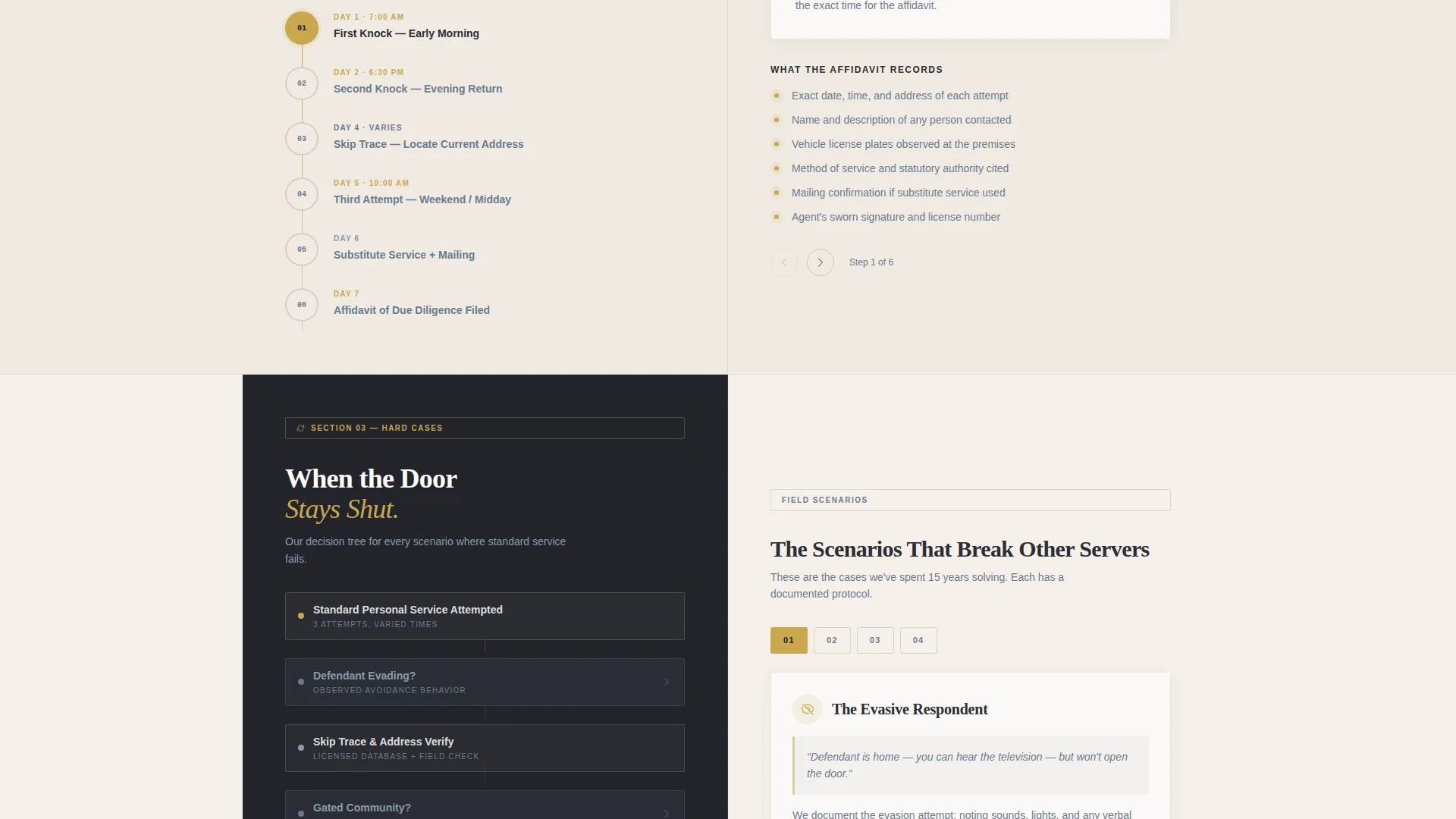 Process Server Landing Page Template