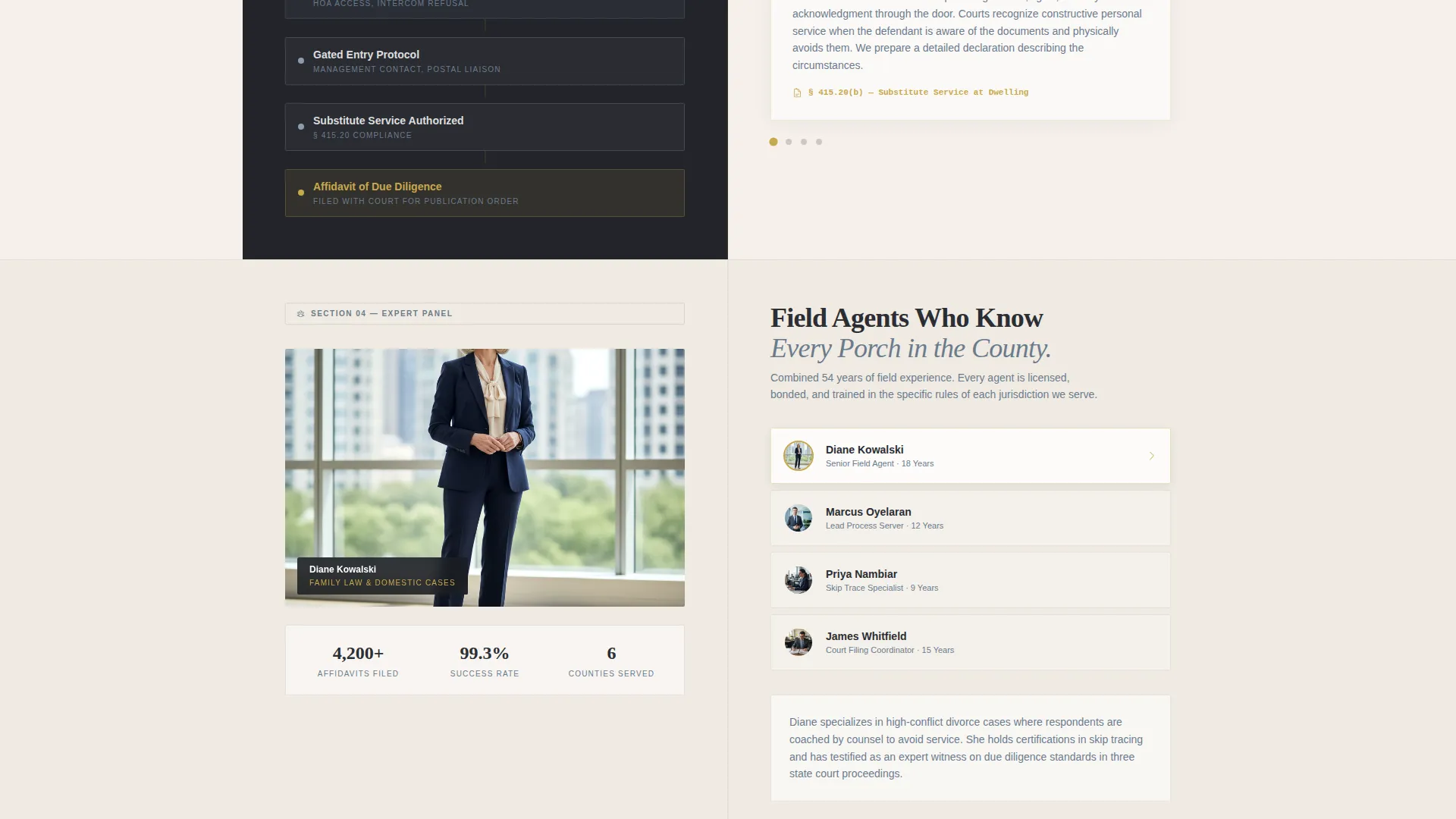 Process Server Landing Page Template