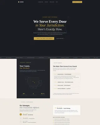 Process Server Landing Page Template