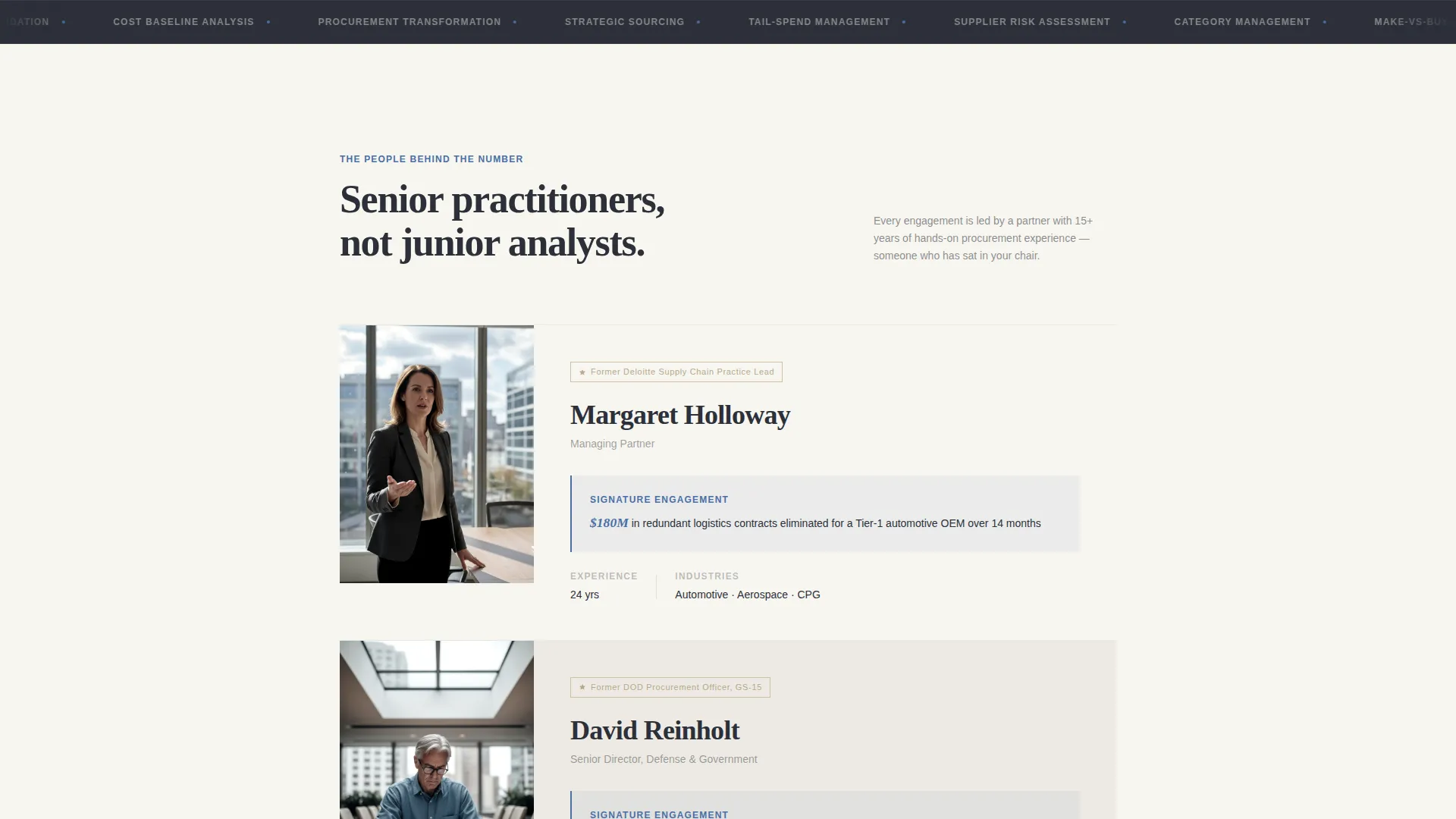 Strategic Procurement Consulting Landing Page Template