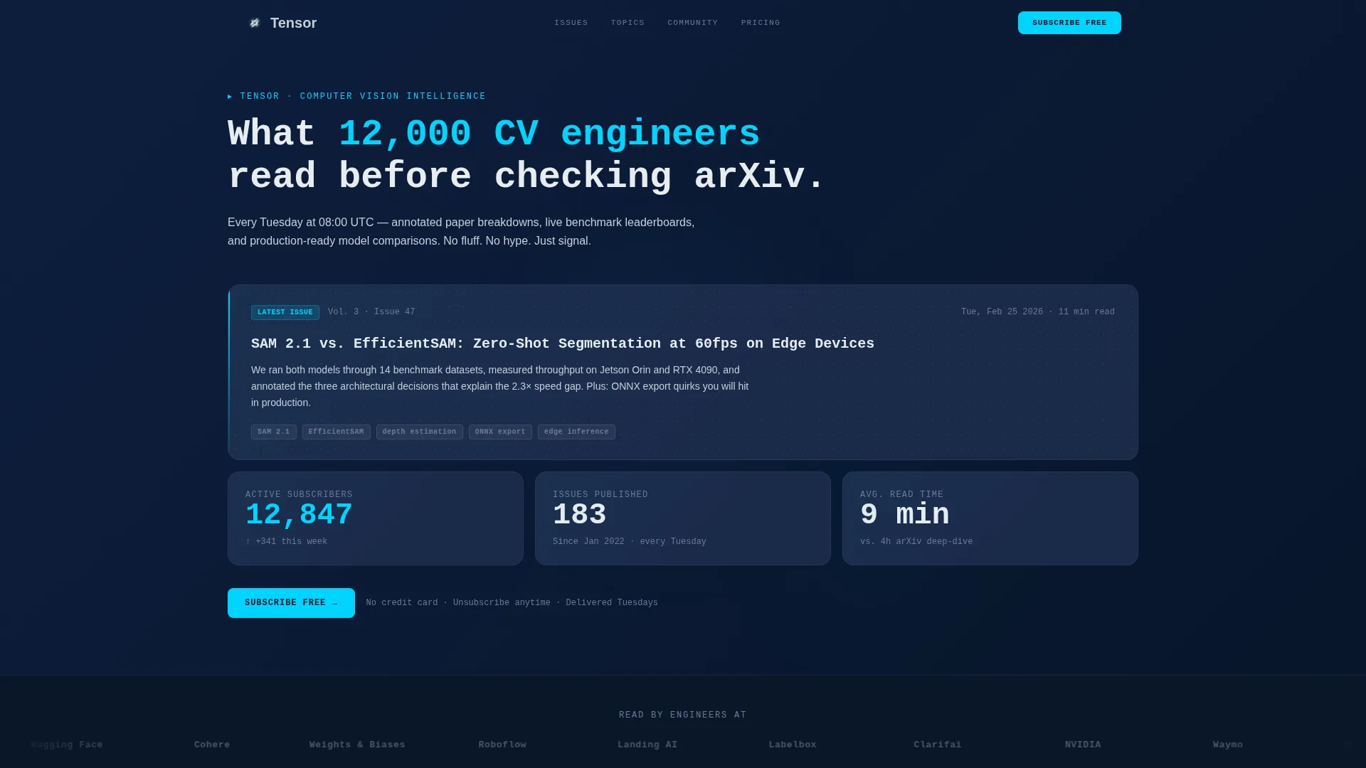 Computer Vision Technology Specialist Professional Website Template