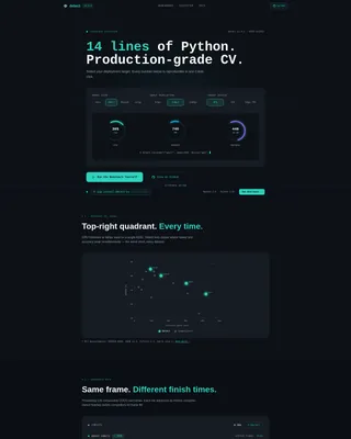 Computer Vision Open Source Landing Page Template