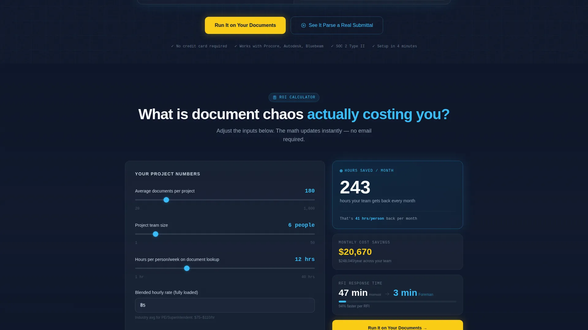 AI for Construction Cost Calculator Website Template