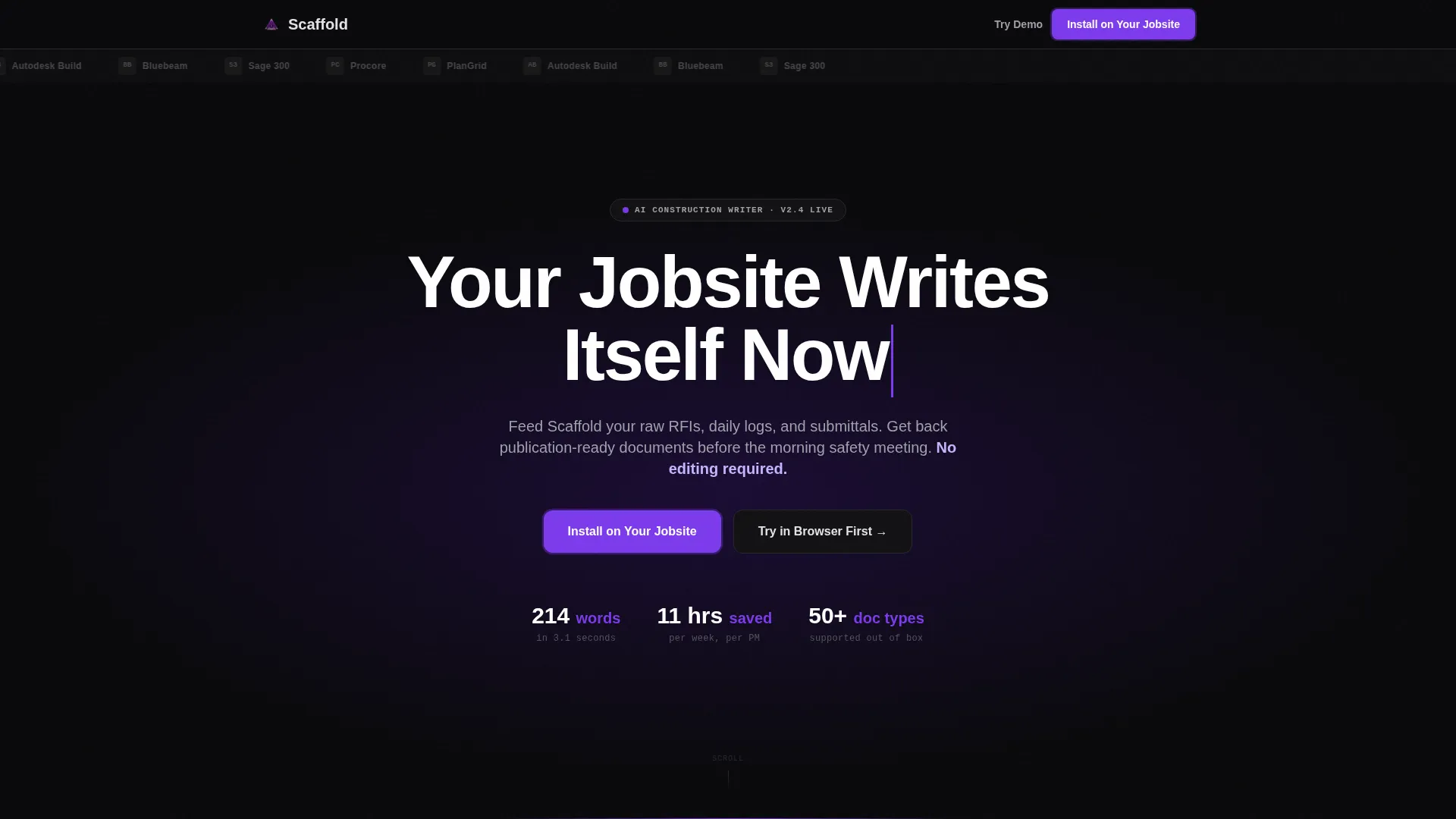 AI for Construction Reviews Website Template