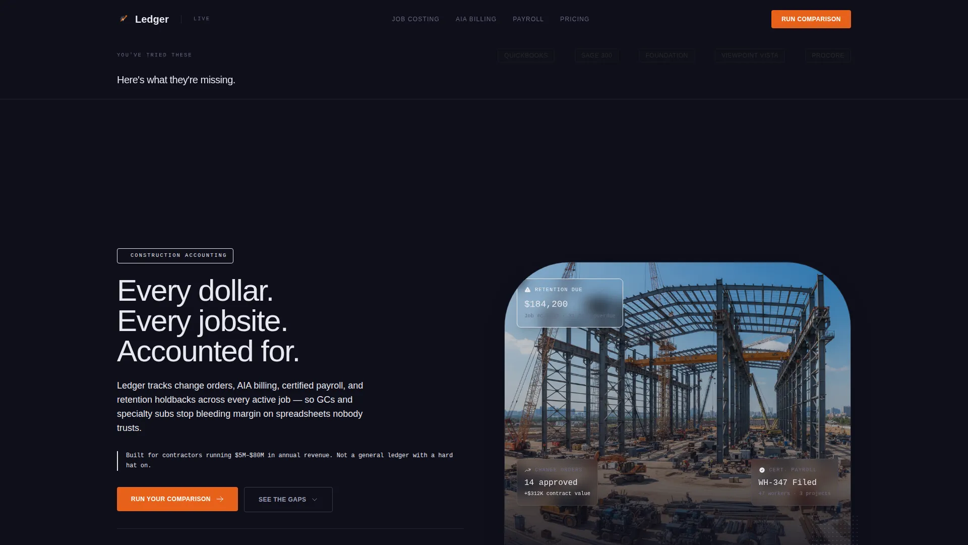 Construction Software Professional Website Template
