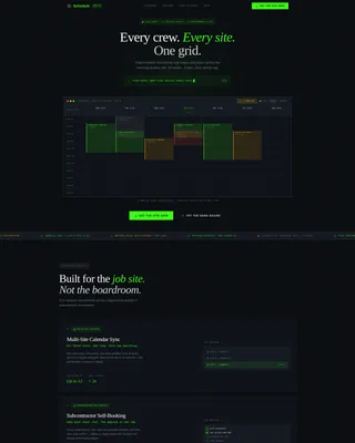 Construction Software Booking Website Template