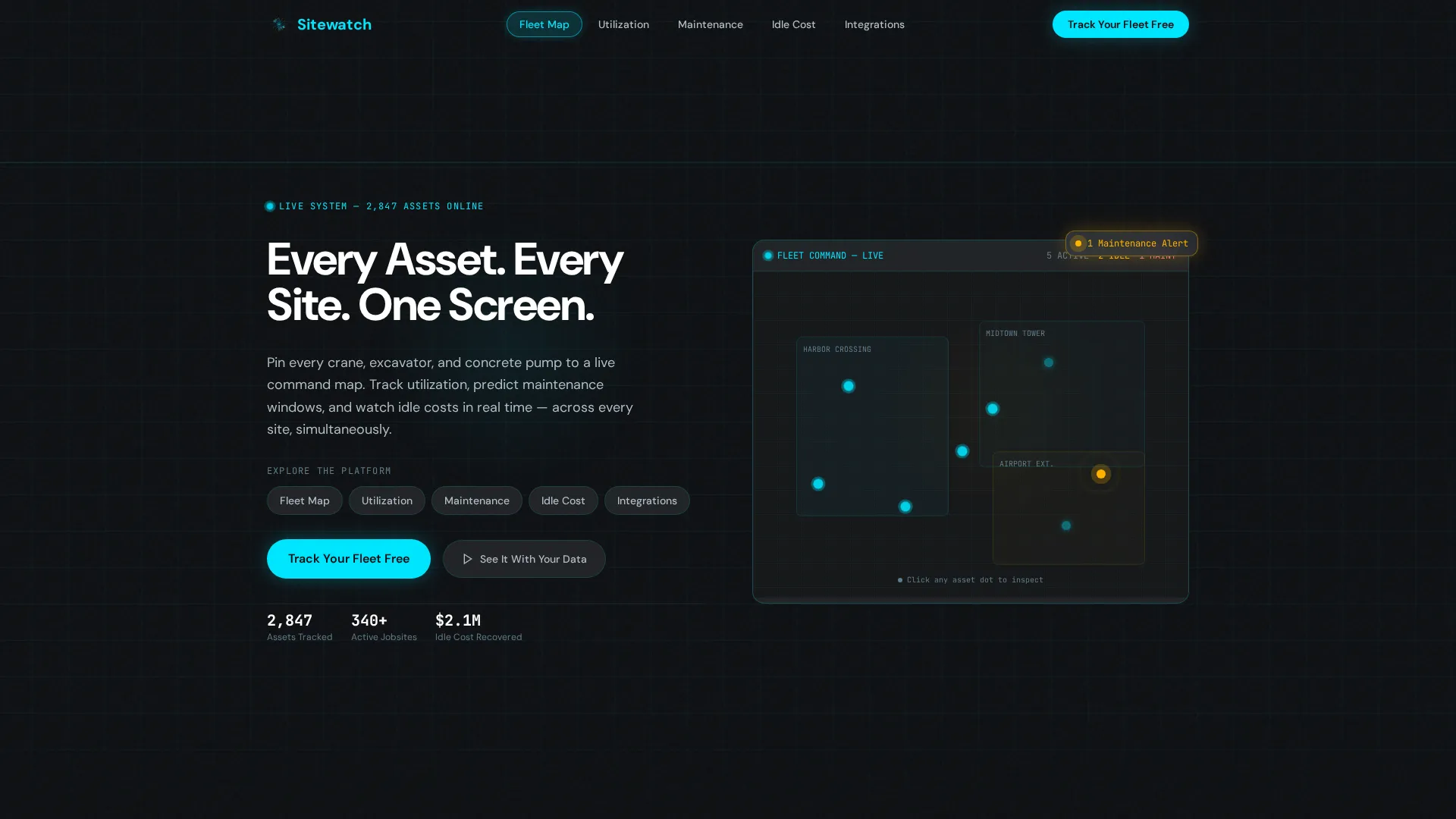 Construction Asset Management Landing Page Template