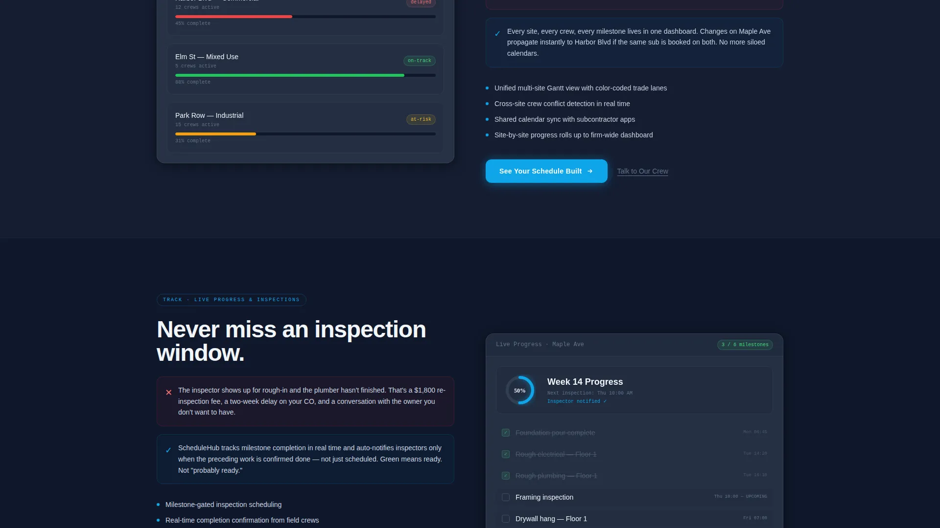 Construction Digital Presence Booking Website Template