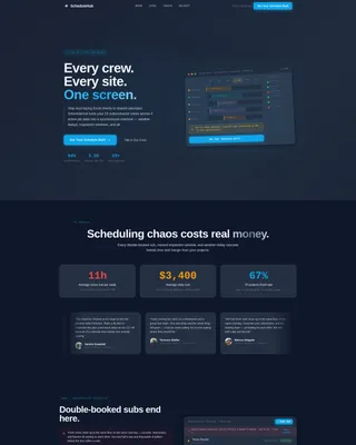 Construction Digital Presence Booking Website Template