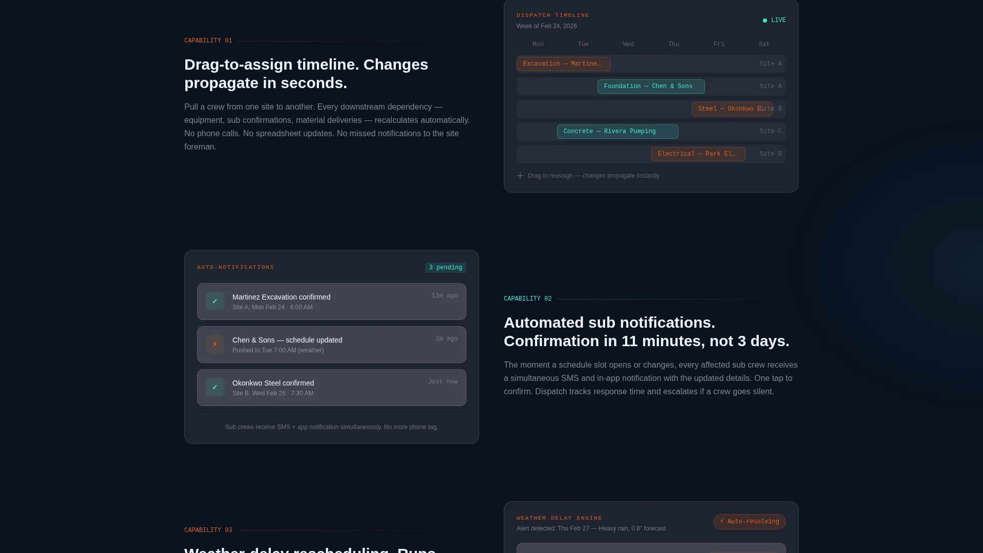 Construction Vertical SaaS Booking Website Template