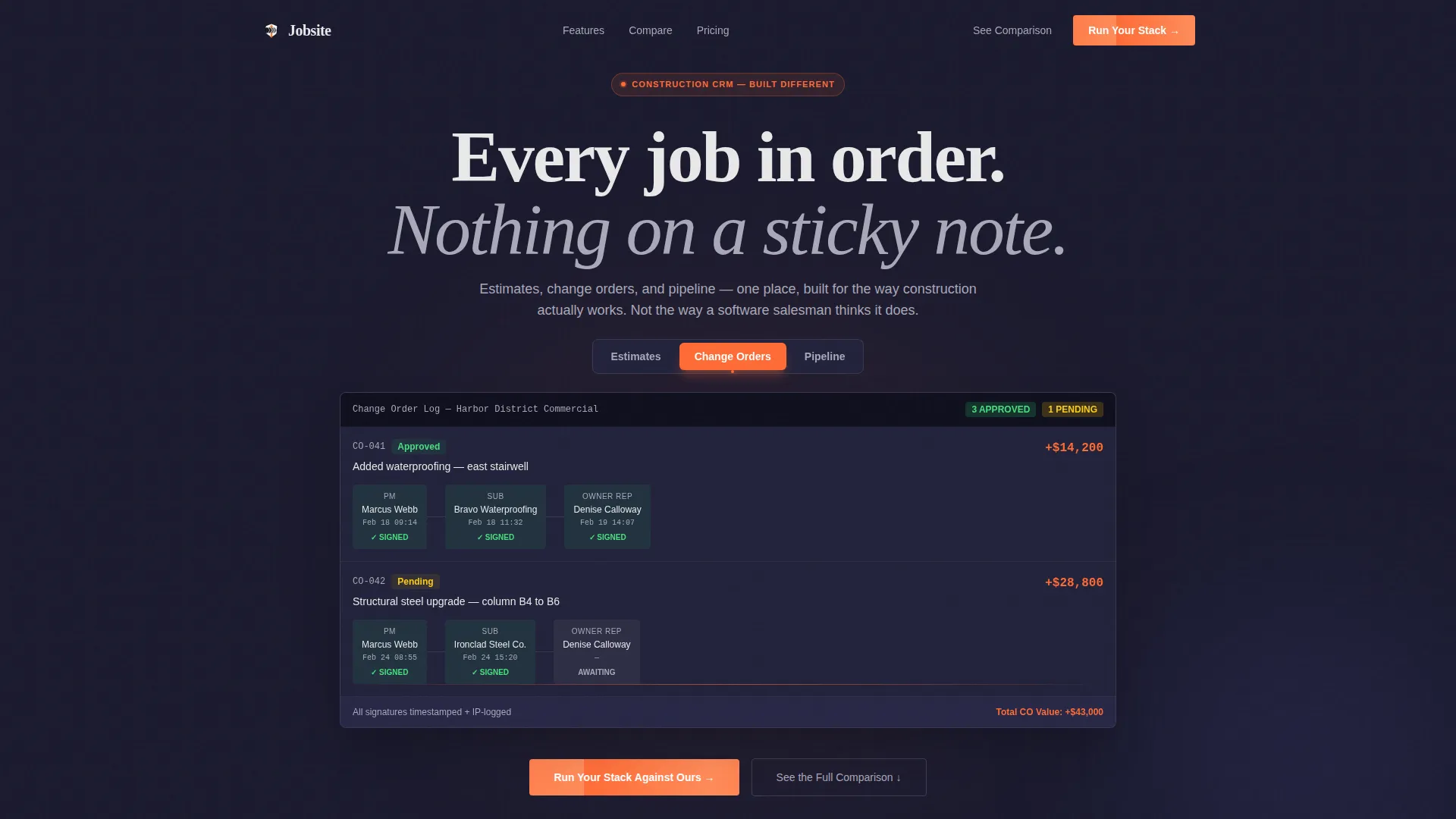Construction Software & SaaS Booking Website Template