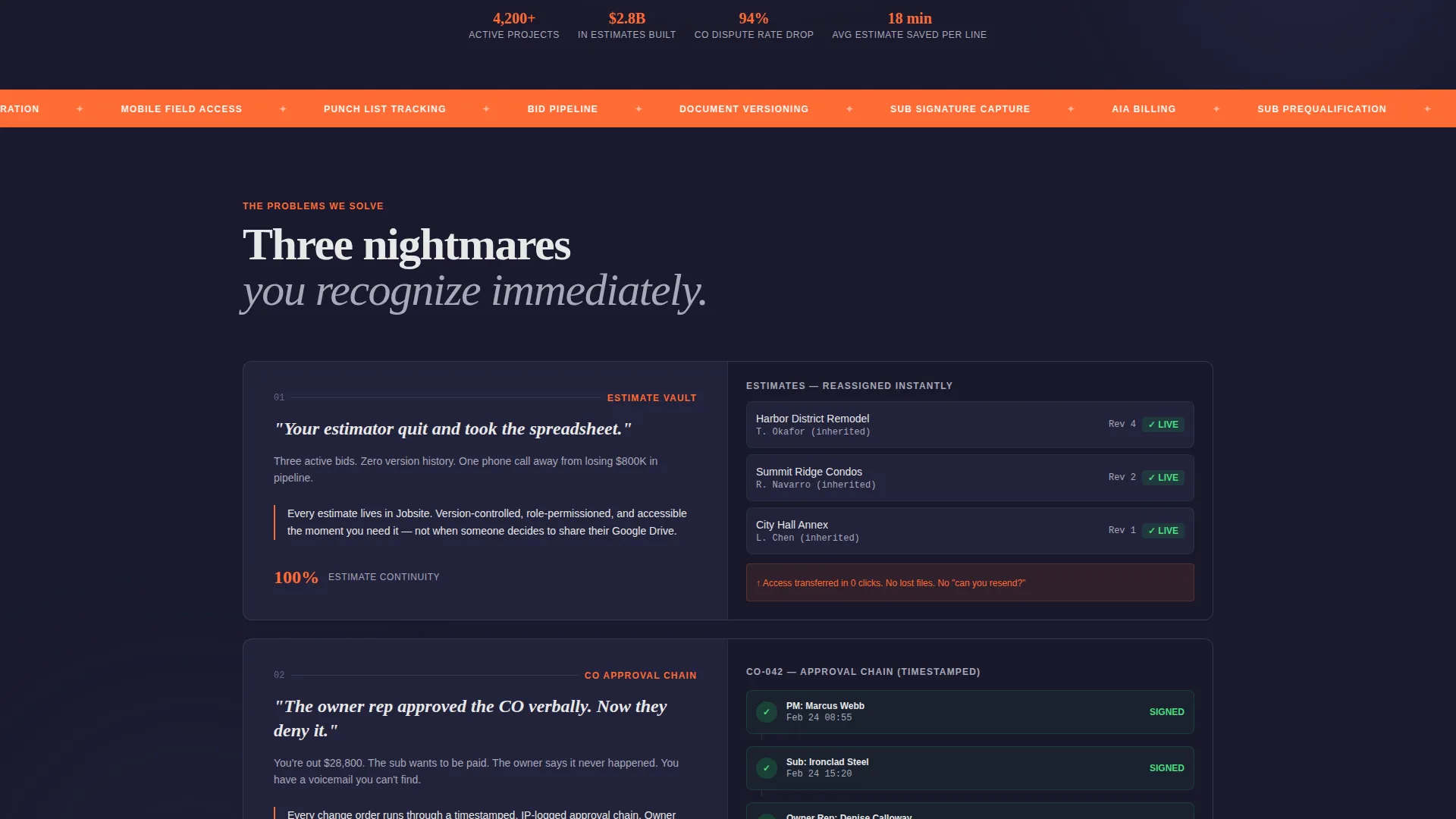 Construction Software & SaaS Booking Website Template