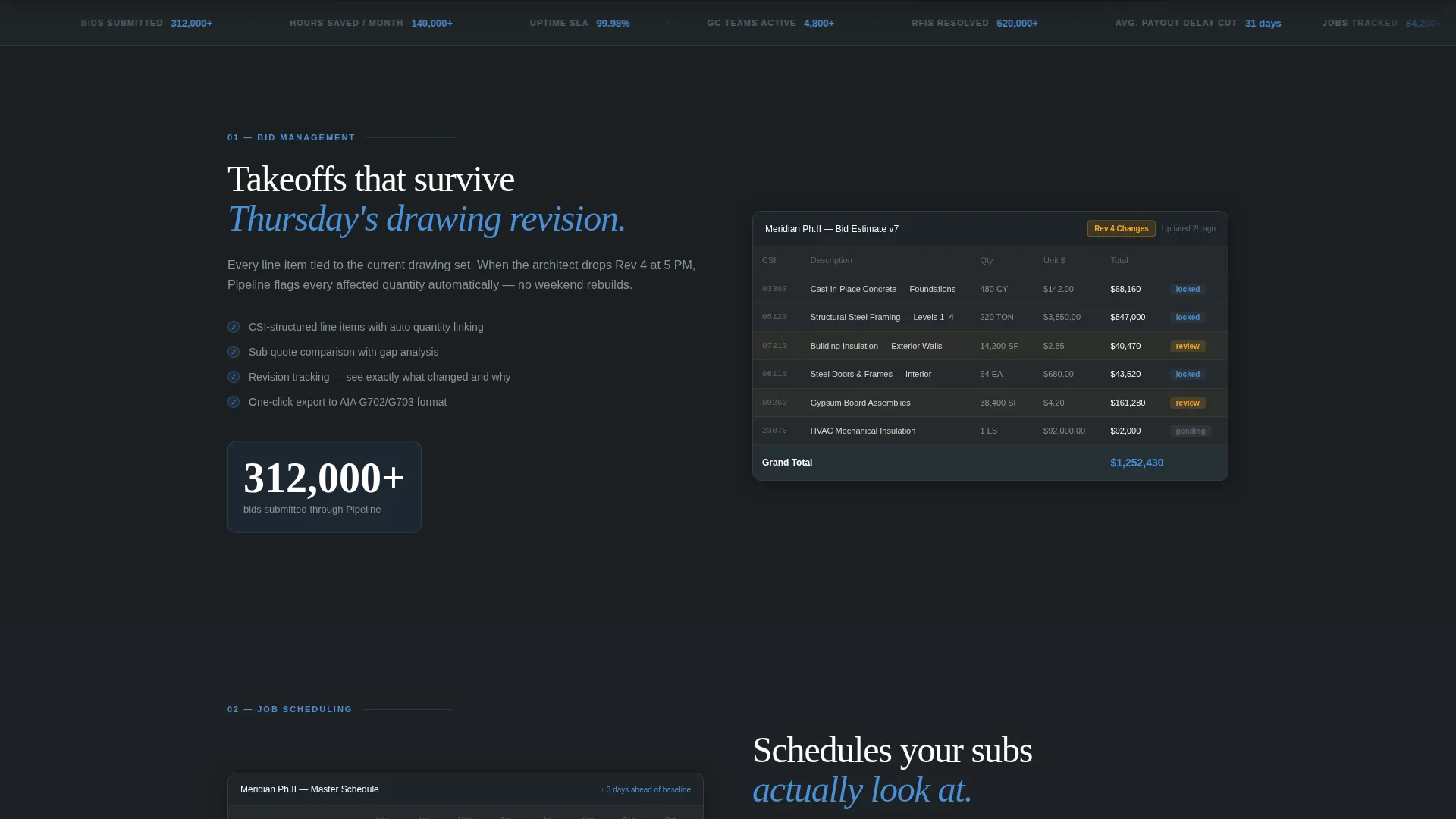 Construction CRM Landing Page Template