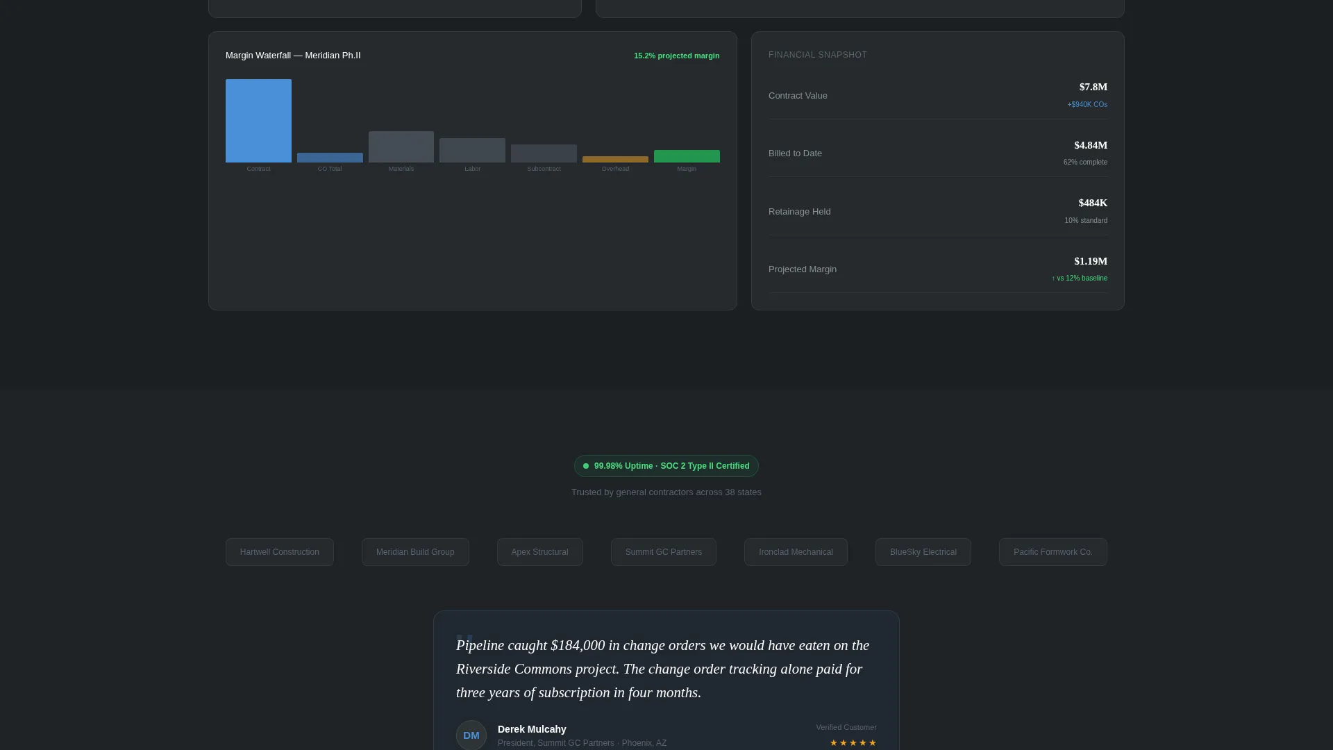 Construction CRM Landing Page Template