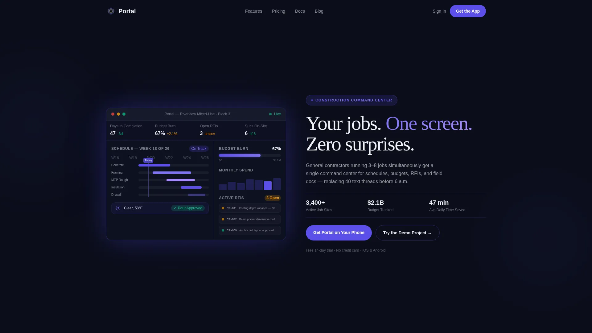 Construction Digital Presence Professional Website Template