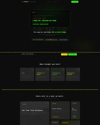 Construction Company 404 Recovery Website Template