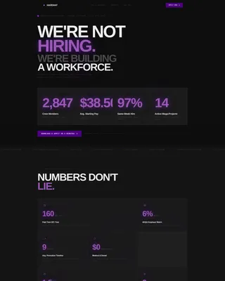 Construction Company Careers Website Template