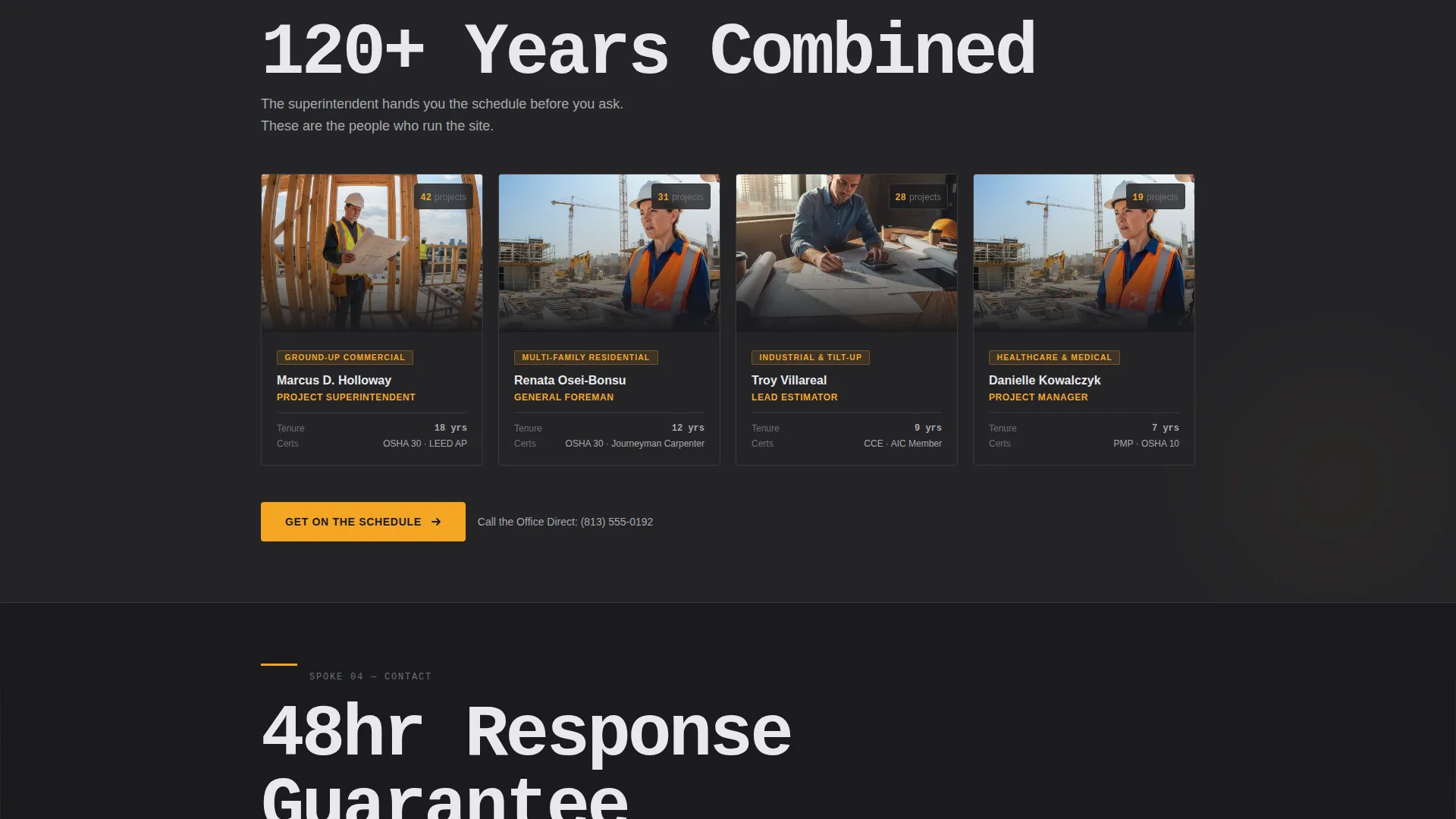 Construction Company Booking Website Template