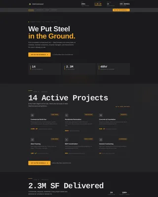 Construction Company Booking Website Template
