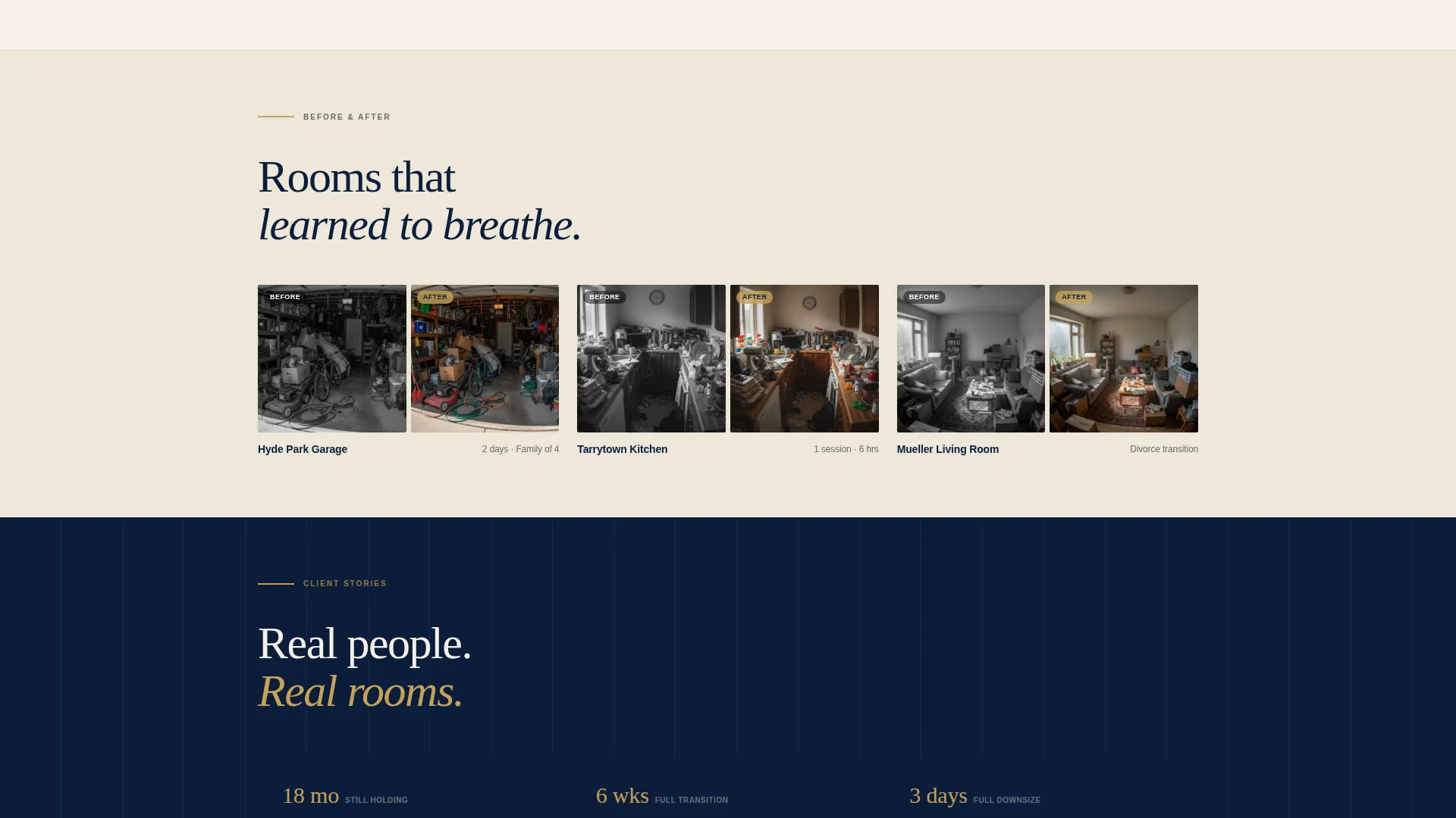 Professional Organizer FAQ & Common Questions Website Template