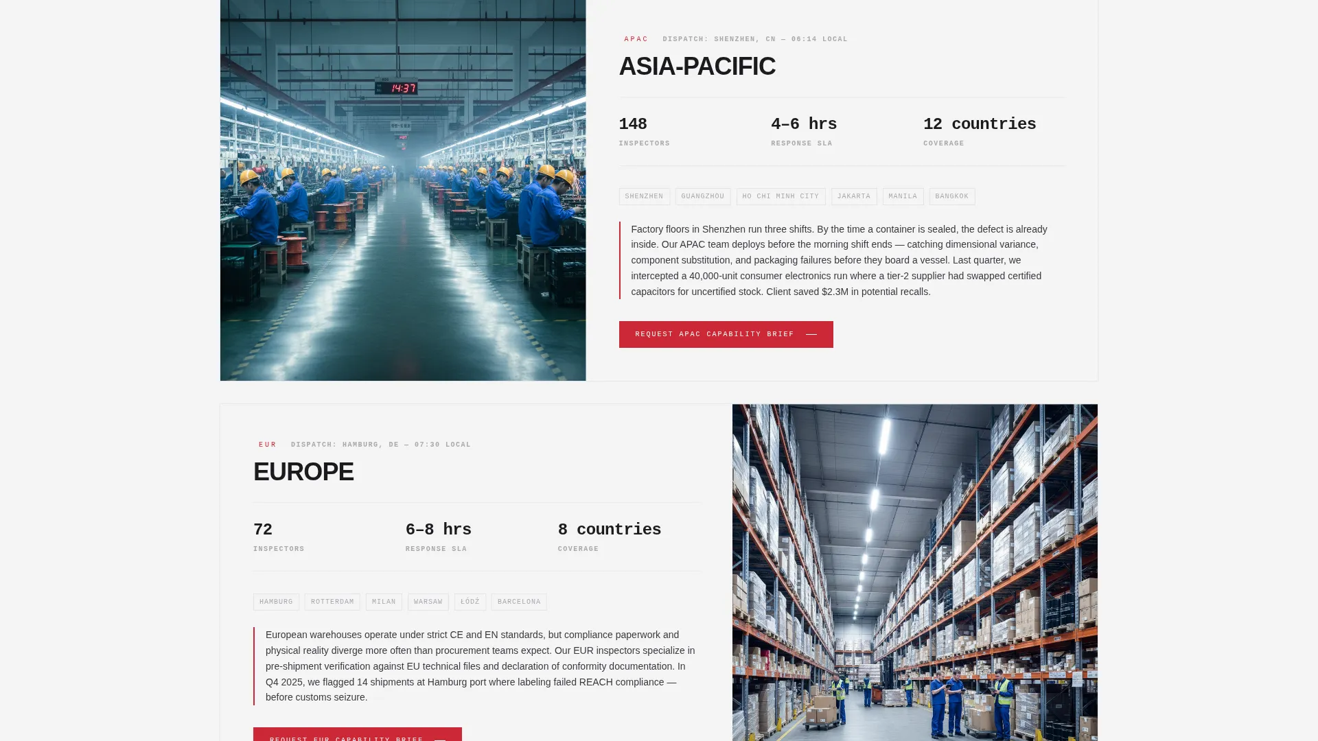 Quality Inspector Landing Page Template