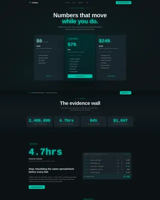 Construction Company Pricing Website Template