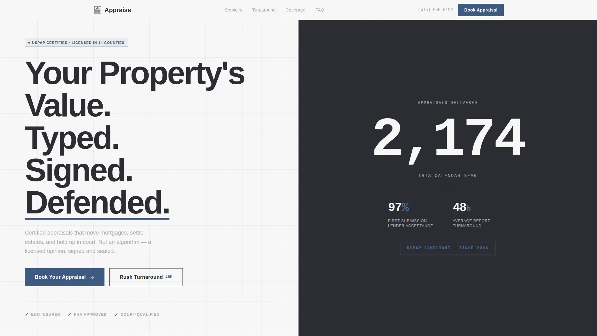 Proven Appraiser Credentials Landing Page Template