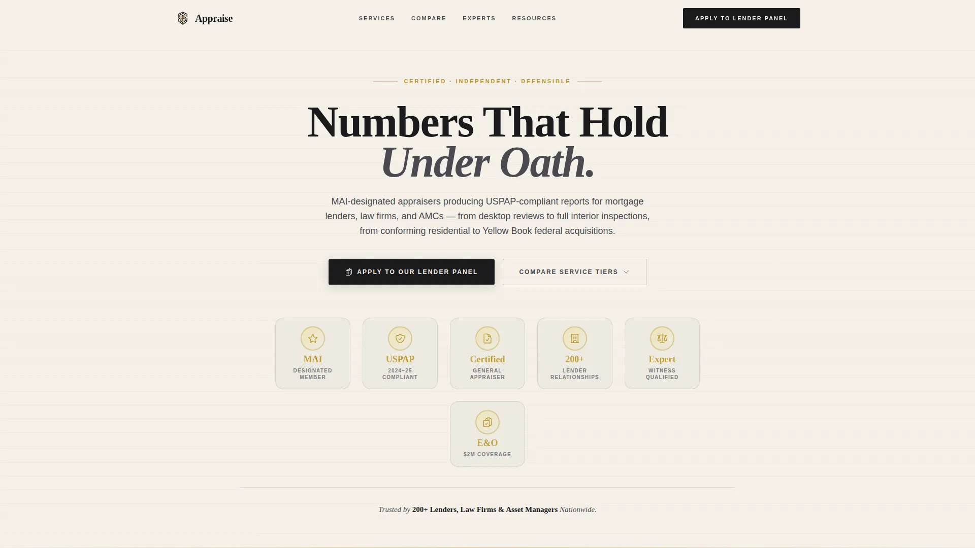 Certified Property Appraisal Landing Page Template