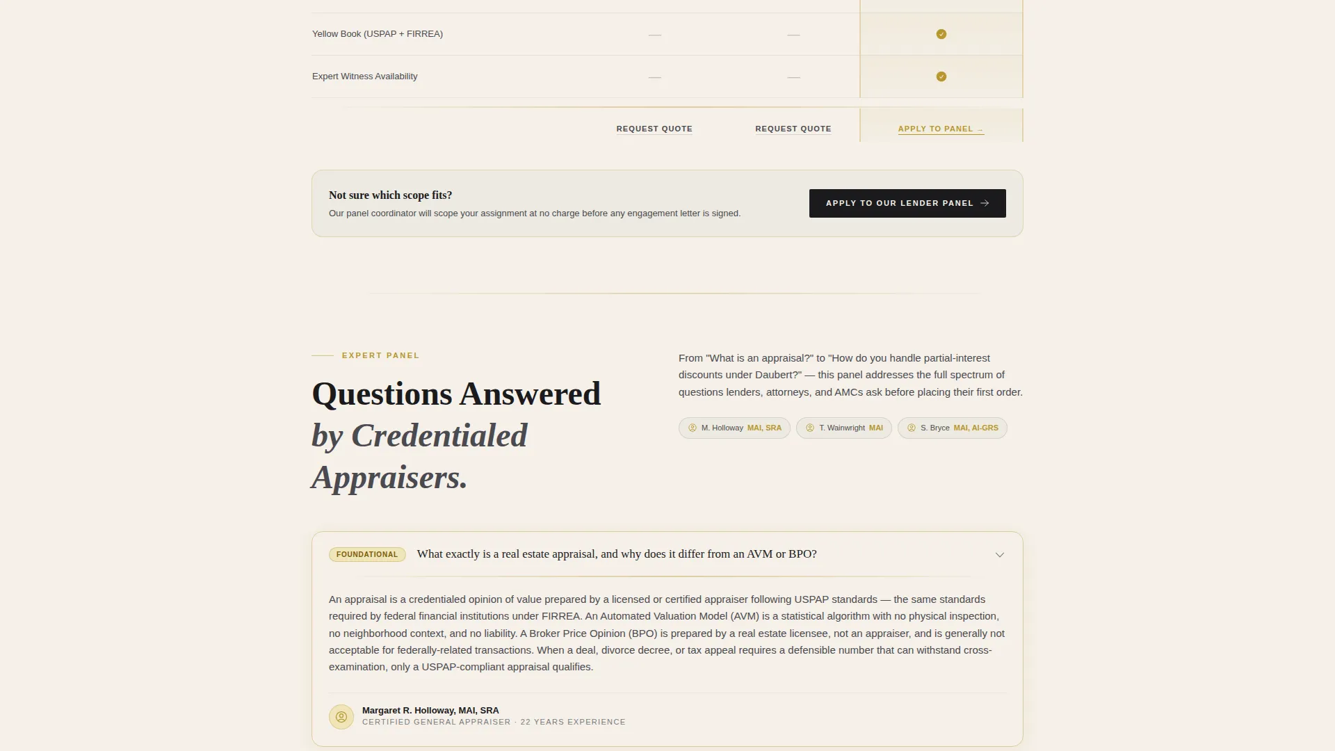 Certified Property Appraisal Landing Page Template