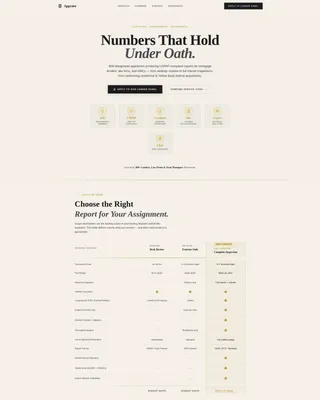Certified Property Appraisal Landing Page Template