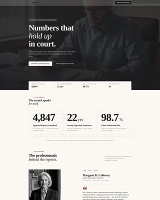 Real Estate Appraiser Landing Page Template