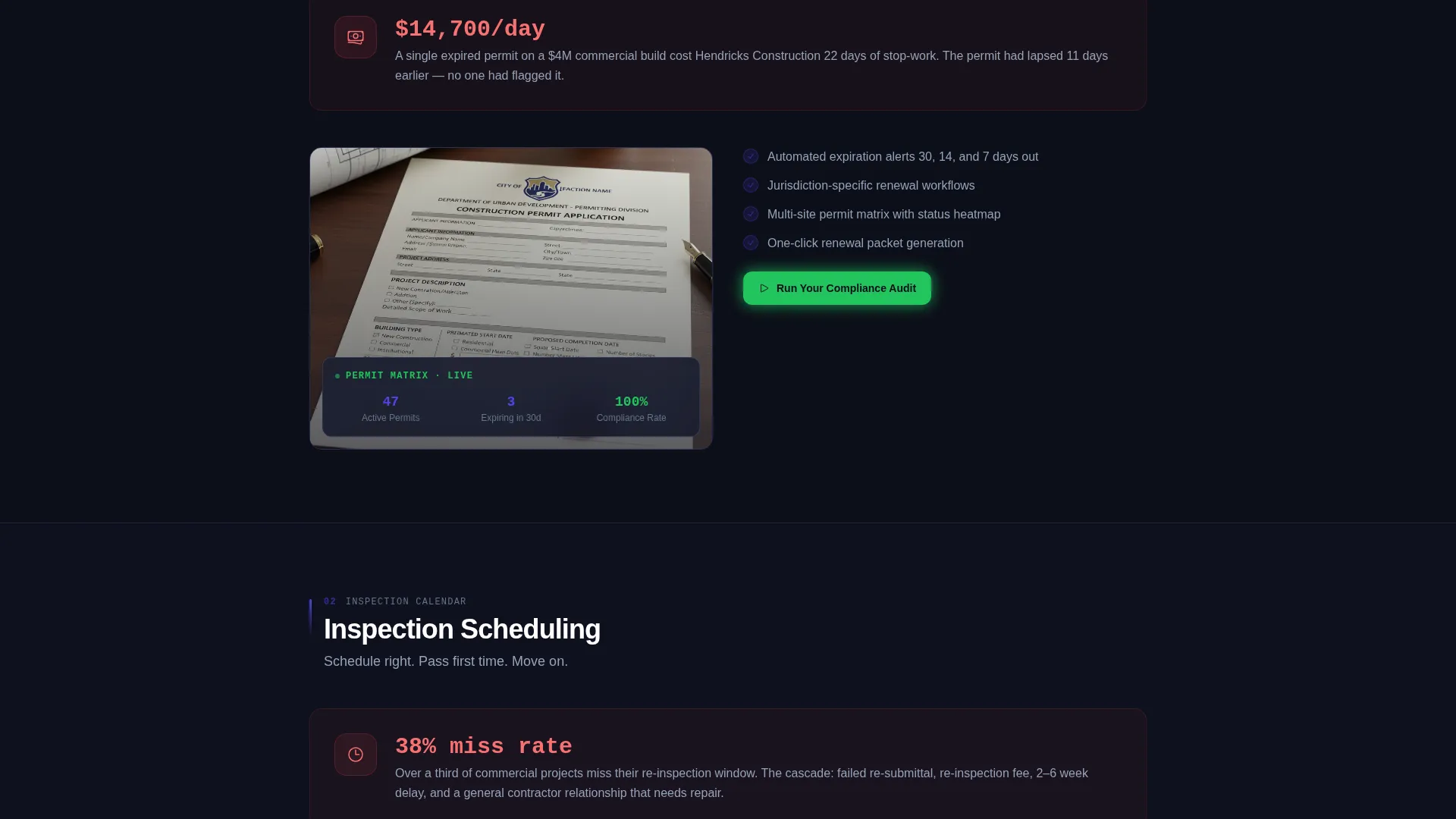 Regulatory Framework Landing Page Template