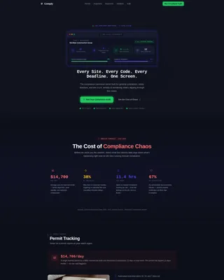 Regulatory Framework Landing Page Template
