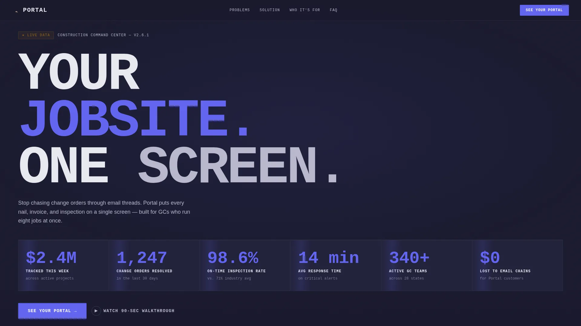 Construction Software & SaaS Specialist Professional Website Template