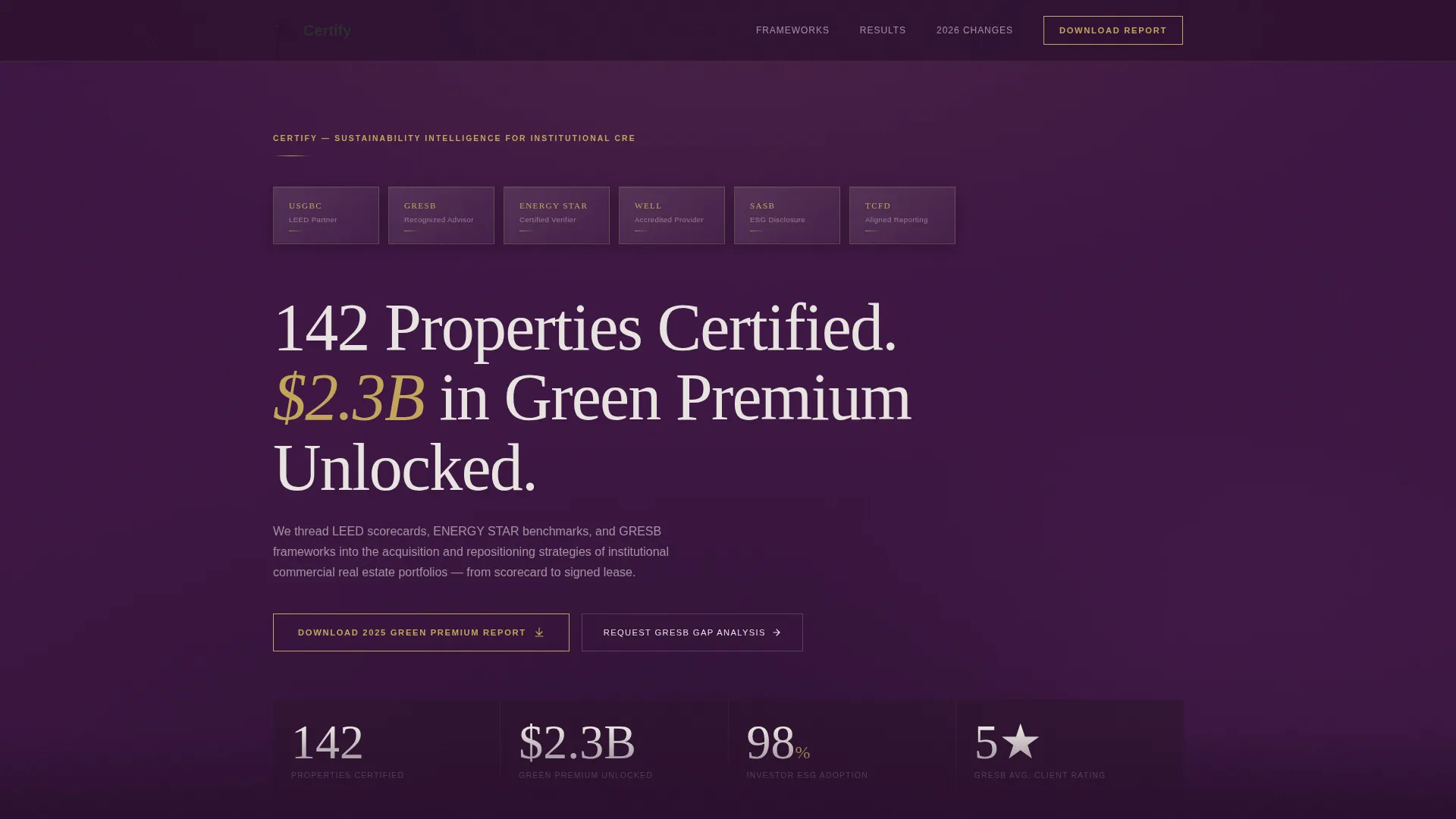 Sustainability Consultancy Landing Page Template