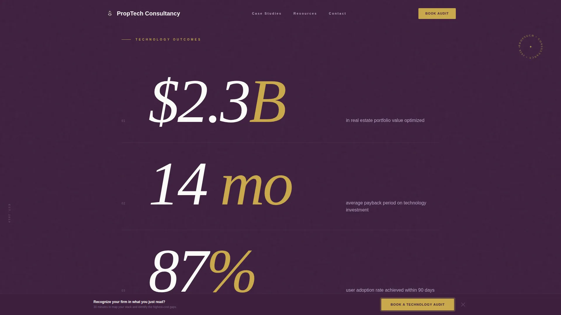 Proptech Consultant Landing Page Template