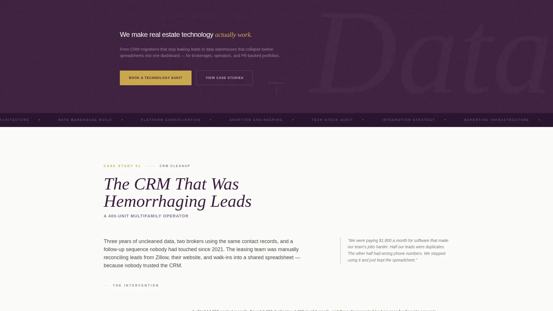 Proptech Consultant Landing Page Template
