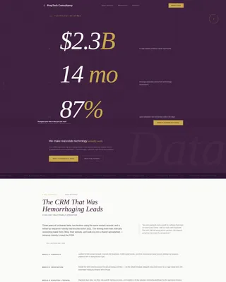 Proptech Consultant Landing Page Template