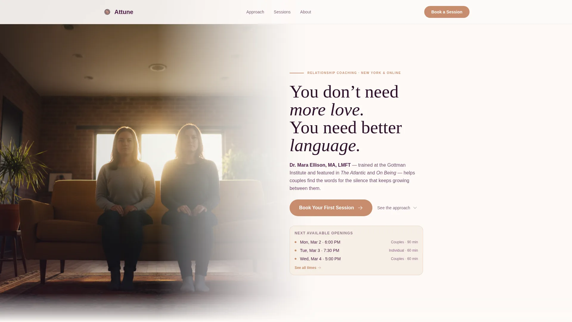 Relationship Coaching Landing Page Template