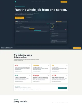 Complete Construction Software & SaaS Professional Website Template