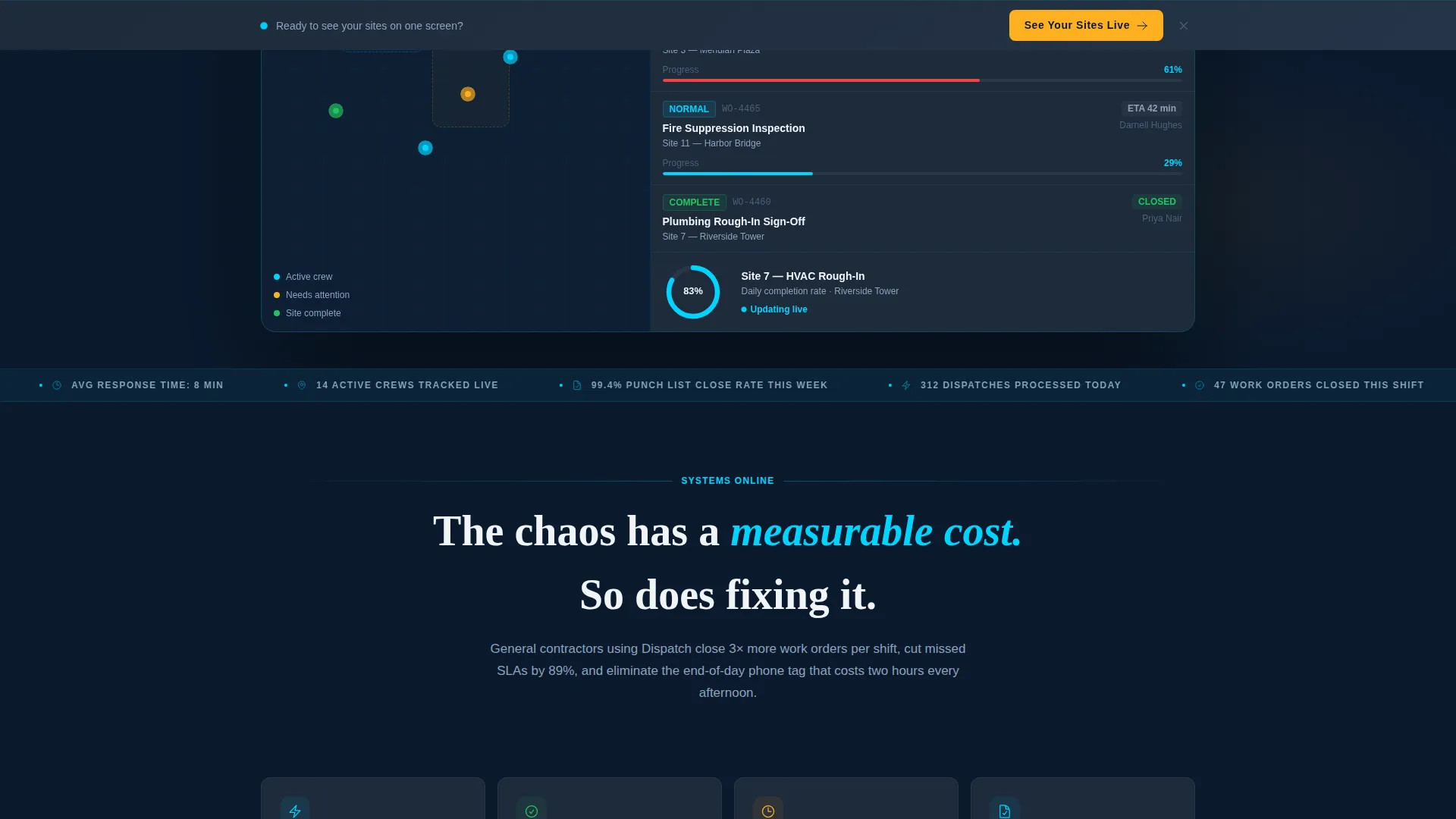 Field Operations Landing Page Template